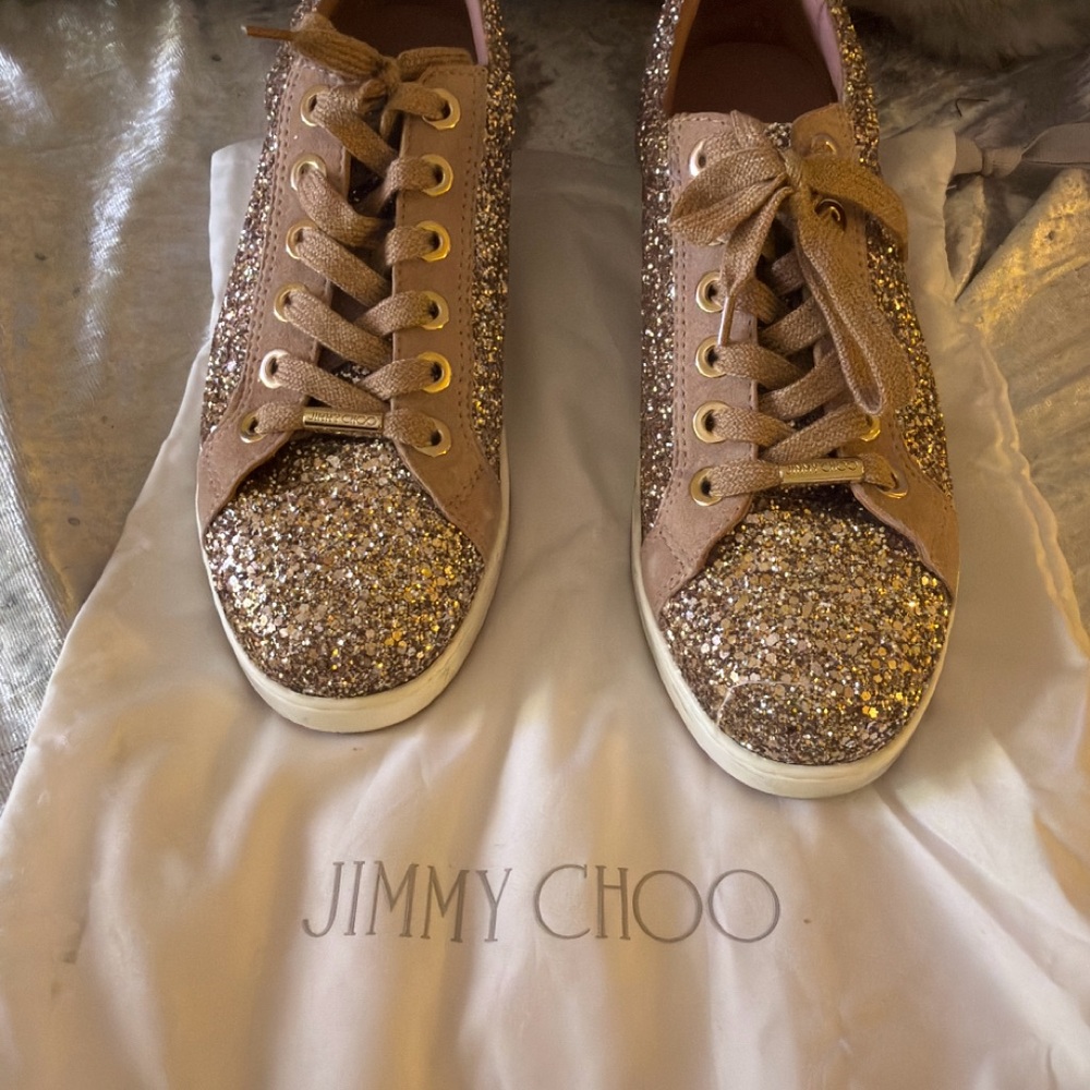 Jimmy Choo Glitter Sneakers Size 40